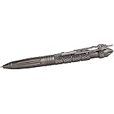 UZI Tactical Glassbreaker Pen in Ultra Durable Aircraft Aluminum with Carbide Tip Glassbreaker and Cuff Key, Gun Metal
