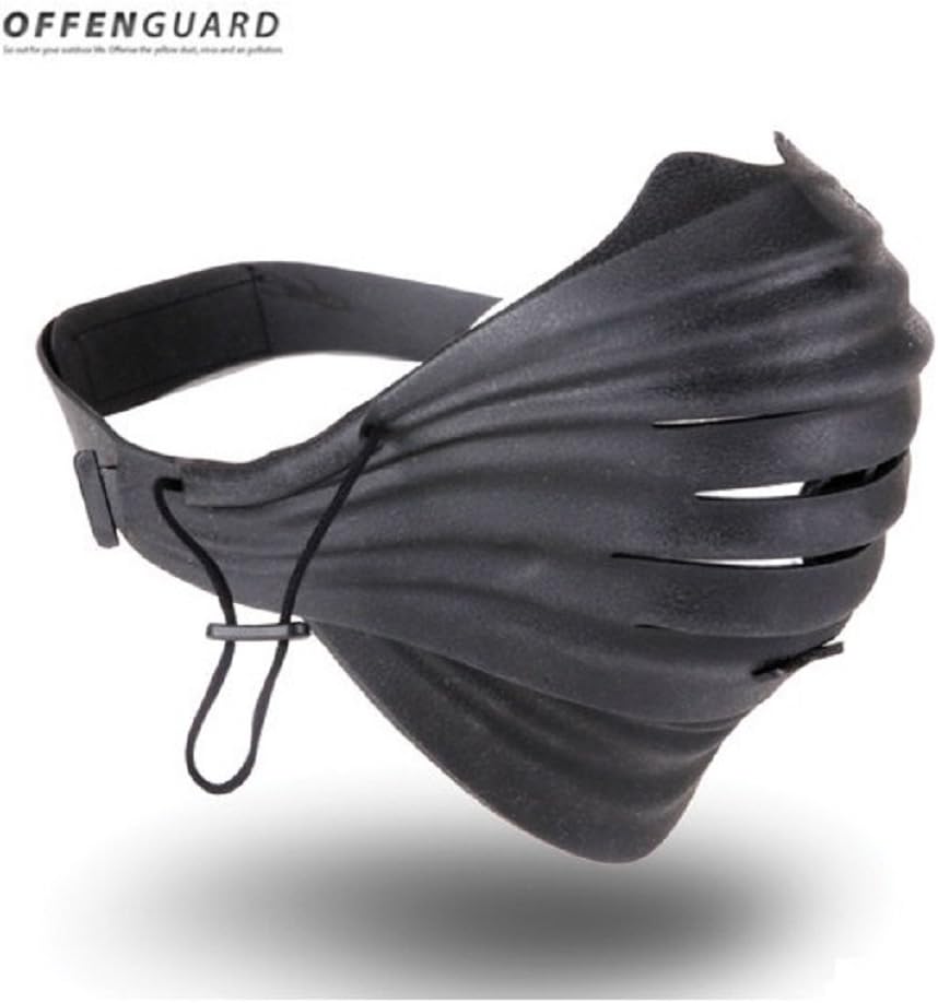 Offenguard Mask Sports Special Edition Anti-Pollution Bicycle Cycling Dust Filter Face Mask with 10 Refill Mask Filter, 2 Filter Frame/Made in Korea (Black)