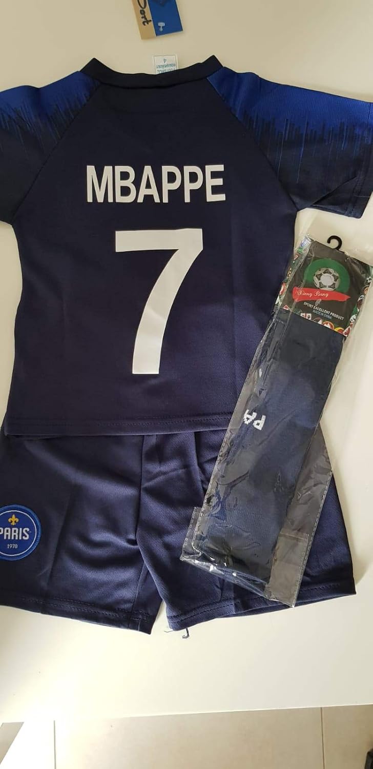 4f Sport Performance Maillot Short Chaussette Foot Psg Paris Mbappee Enfant No 7 12 Ans Shorts De Sport Garcon