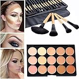 Mefeir 15 Colors Concealer Camouflage Makeup Palette Contour Face Contouring Kit + 24 Pcs Makeup Brush