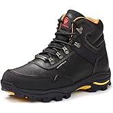 SUREWAY Men's 6" Soft/Steel Toe Heavy Duty Waterproof Work Boot - Leather,Lace Up,Oil/Slip Resistant Dual-Density Comfortable Outsole,EH Construction Industrial Ankle Safety Men Work Boots