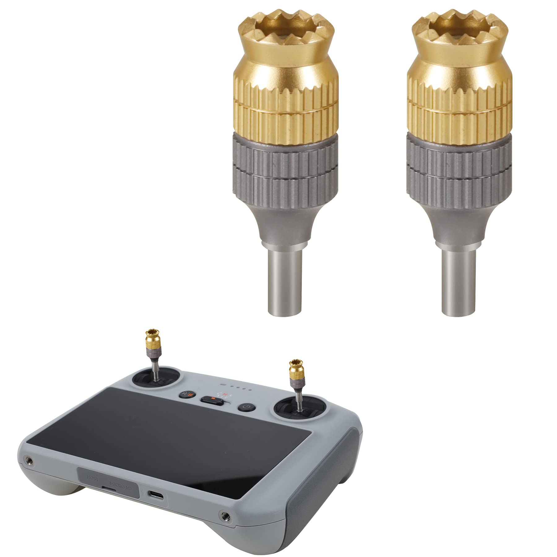 LYONGTECH Extended Sticks for DJI RC,RC 2(Air 3S/3,Mini 5/4/3 Pro,Mini 3,Flip,Neo,Mavic 3 Classic/Pro),Aluminum Control Joysticks Thumb Drone Accessories