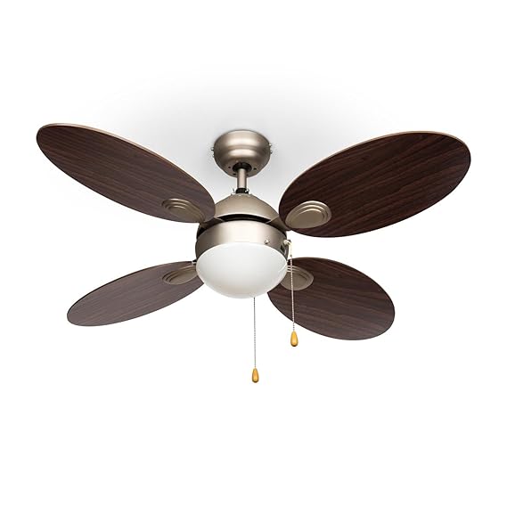 Klarstein Valderama Deckenventilator mit Beleuchtung (4 Rotorblätter, laufruhig, 106cm Durchmesser, Deckenleuchte, 2 x 43 Wat
