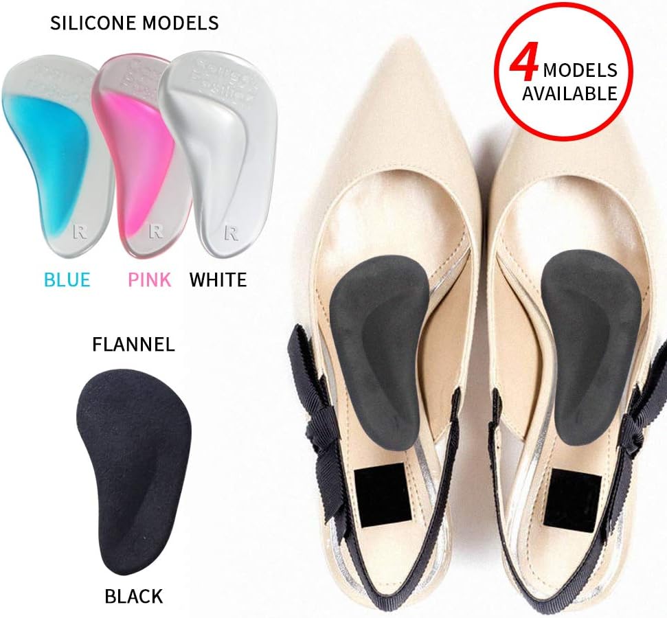 (12 Pieces) Arch Support Shoe Inserts for Flat Feet，Plantar Fasciitis，Relieve Pain for Women and Men，Thicken High Arch Support Insoles for Men and Women,Reusable Gel Arch Pads: Health & Personal Care