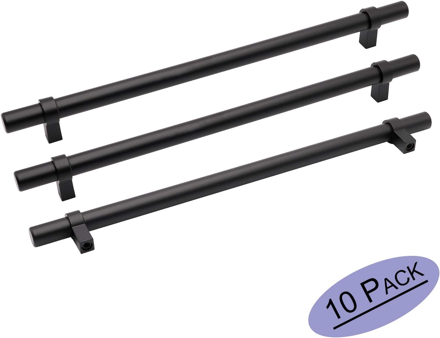 Best Black Square Bar Cabinet Handle 10Inches 10Pack