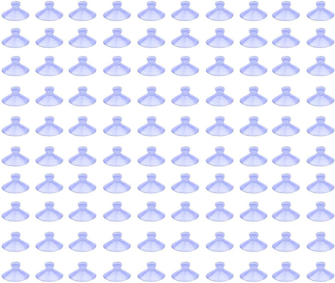 Photo 1 of 100Pcs Mini Transparent Clear Plastic Suction Cups Without Hooks Used Repeatedly Use Safety Small in Size and Light in Weight Easy Installation,Home Storage Hooks,Utility (Diameter 20mm) (ZS623)