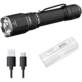 Fenix TK21R Tactical Flashlight, 3600 Lumens High Lumen USB-C Rechargeable Fast Charging Compact Waterproof Single Hand Operation with Lumentac Organizer