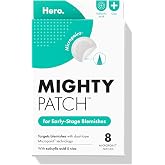 Mighty Patch Hero Cosmetics Micropoint Acne Pimple Patches, 8 Ct | For Early Stage Zits &amp; Blemishes; Hydrocolloid with Salicylic Acid, Niacinamide, Cica; Acne Stickers; Korean Skincare