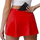 Husnainna High Waisted Pleated Tennis Skirt with Pockets Athletic Golf Skorts for Women Casual Workout Built-in Shorts
