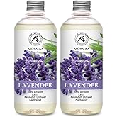 Reed Diffuser Refill Lavender with Lavender Essential Oil 34 Fl Oz - 2 x 500ml - Fragrance Oil Reed Diffuser Refill - Room Diffuser Refill - Lavender Room Freshener - Floral Fragrance