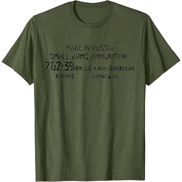 Amazon.com: Mosin Nagant 7.62X54R SVD Ammo Can T Shirt T-Shirt