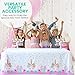 Unicorn Party Supplies | 2 Pack Plastic Tablecloth | Pink & Light Blue | 70