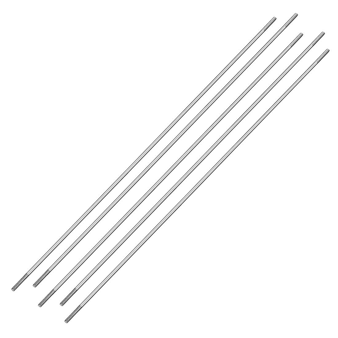 uxcell M2x200mm Pushrod Connector Stainless Steel Rod Linkage,for RC Boat,Car,Airplane,Helicopter,5pcs