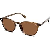 SOJOS Small Rounded Square Polarized Sunglasses for Women Men Vintage Style UV400 Lens SJ2637