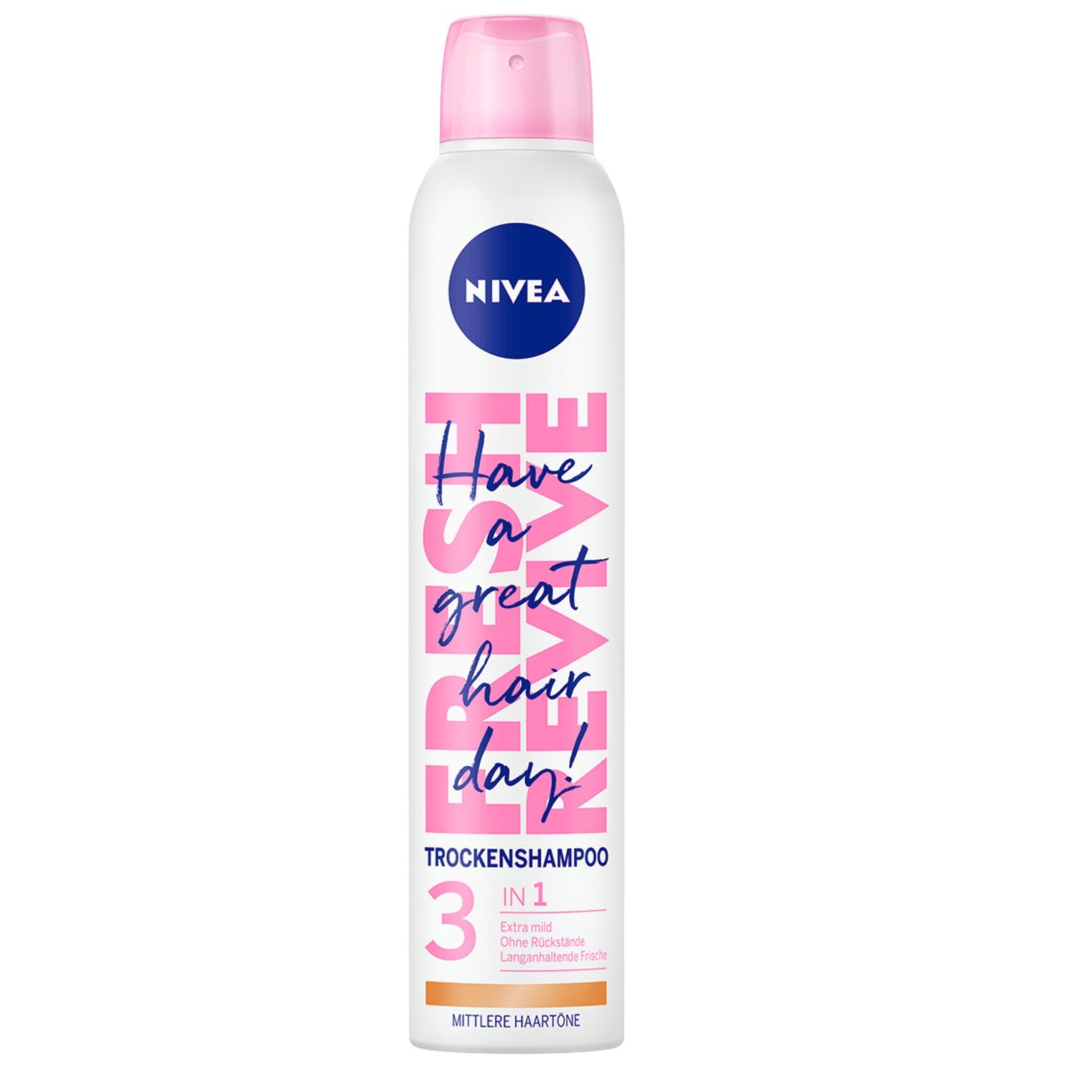 Nivea Fresh Revive 3 in 1 Dry Shampoo Medium Haartöne Hair Shampoo 200