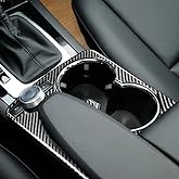 UOADA Cup Holder Frame Trim Fit for Mercedes-Benz C-Class W204 2008-2015 | for C250 C300 C350 C63 AMG 2008-2015|Real Carbon Fiber Sticker|Armrest Water Cup Holder Accessories|Thick Overlay