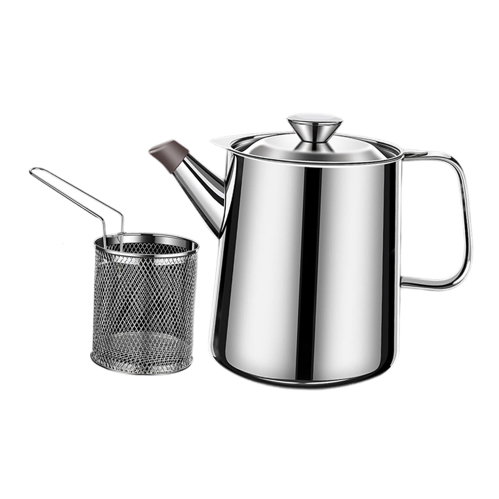 Sharplace Oil Container Kitchen Oil Keeper,with Oil Basket,Easy Grip Handle,Multiuse,Cooking Oil Storage Can for Kitchen Home, 1.5L