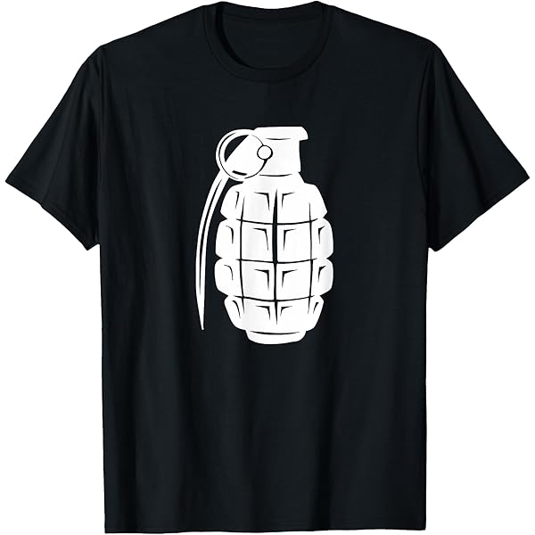 T-shirt Grenade Graphique – Taille Jeunesse Medium – Très Bon État