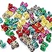 Beirui 20pcs Christmas Designs Bling Dog Topknot Bows - Crystal Rhinestone Studded Cute Dog Hair Bows - Sparkly Nylon Pet Grooming Accessories for Long Hair Dog & Kitten