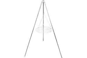 Coghlan's Adjustable Steel Tripod Grill for Campfire Cooking, Durable and Portable Outdoor Barbecue Cooking Accessory with 17