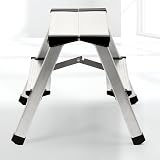 KADAX Aluminium Folding Step Ladder 125kg Non-Slip Double-Sided 2 Step Household view 8