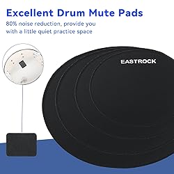 EASTROCK Drum Mute Pads Set 5 Pieces Foam Drum
