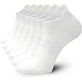 Ankle Thin Socks Womens Combed Cotton Low Cut Athletic No Show Running Socks With Heel Tab 6 Pairs