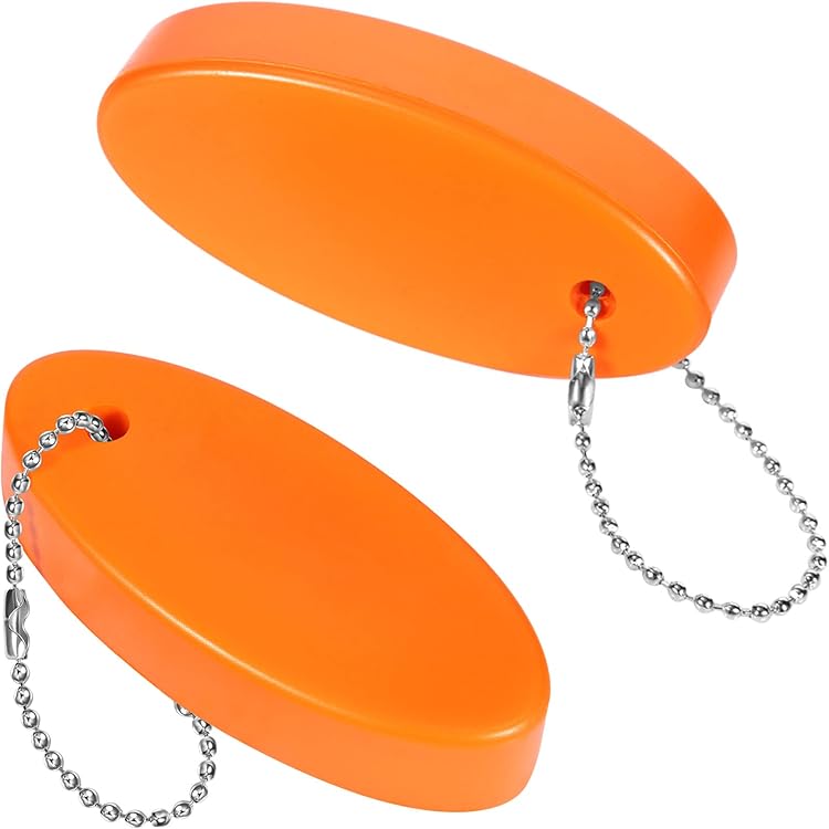 Floating Keychains For Boating & Water Sports - Bright Oval Buoyant Keyrings That Keep Keys From Sinking