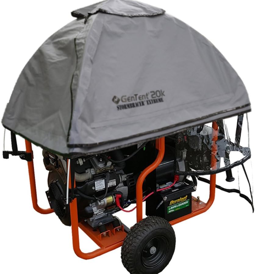 GenTent 20K Generator Tent Running Cover (Extreme, GreySkies) Compatible with Generac GP12500 - GP17500 Generators