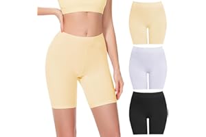 CleainKorte Women's Cotton Boy Short Underwear Boxer Shorts Running Underwear Bike Yoga Short Breathable Panties 3 Pack