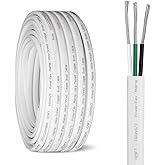 Kimbluth 14 Gauge Triplex Marine Wire Tinned Copper Boat Cable, 20ft 14 AWG Standard USA OFC Oxygen Free Copper Wire for Automotive Boat Speakers Solar Outdoors
