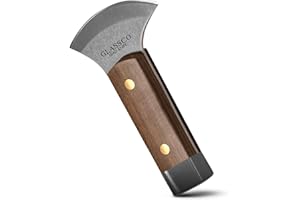 GLASSCO Professional Lead Knife for Cutting Lead Came | Sharp Stainless Steel Blade | Weighted Wood Handle with Copper Inlay for glazing| Premium Stained Glass Tool for Lead Came Work