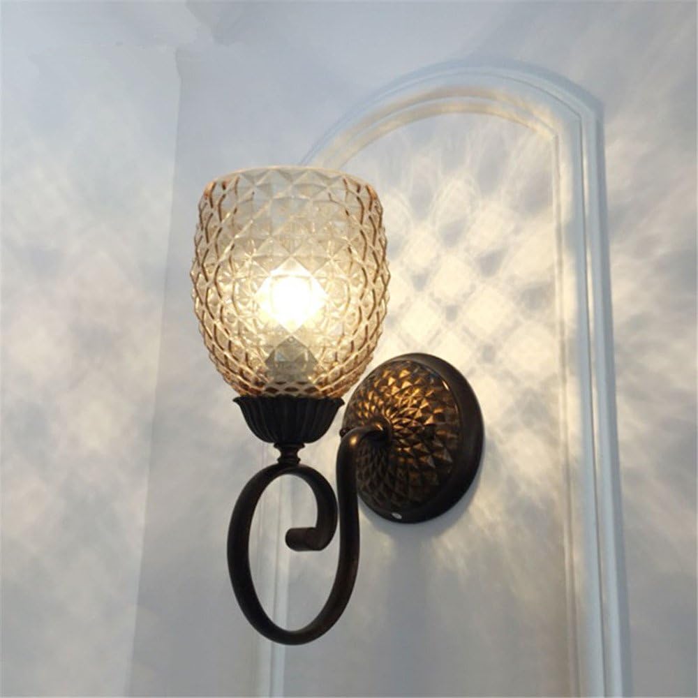 The pineapple-head antique wall lights continental background wall bed in the living room bedroom wall lights garden [Energy Class A++]