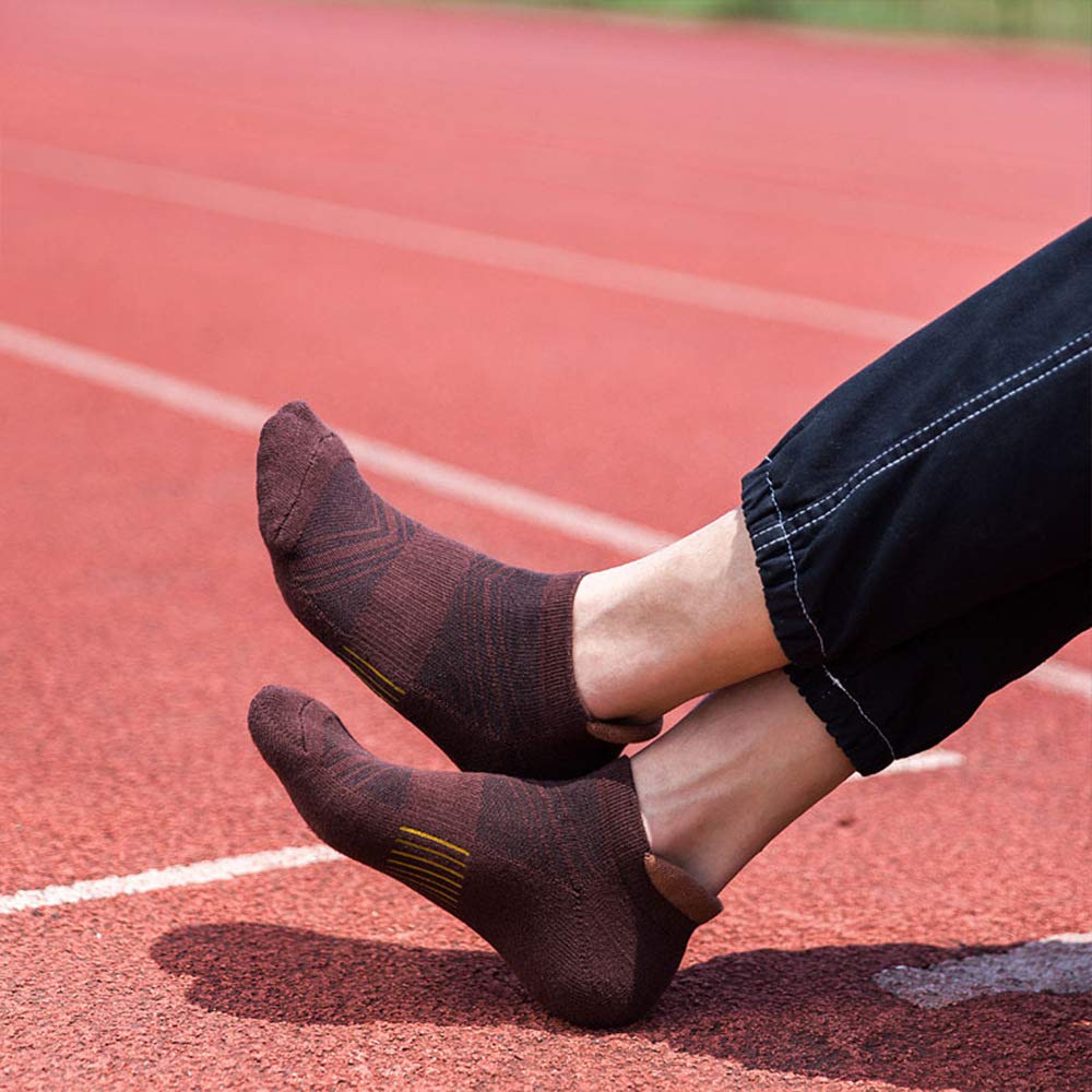 Mens Performance No Show Athletic Socks Running Sports Comfort Cushioned Tab Socks（6 Pairs）