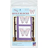 Jack Dempsey Needle Art Lilies Quilt Blocks - 18 Inch Embroidery Kits Cotton