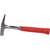 Malco SH3V 18 oz Sheet Metal Setting Hammer &ndash; VINYL GRIP | One-Piece Forged I-Beam | Beveled Face &amp; Pein | Recoil-Minimizing Molded Grip | HVAC, Roofing &amp; Sheet Metal | Made in USA