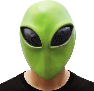 Partyhop Halloween Masque De Tete De Latex Alien Extraterrestre Vert Amazon Fr Jeux Et Jouets