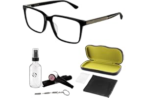 Gucci GG0385OA Designer Fashion Eyeglasses Stylish Oversize Rectangular Frame Eyewear with Luxury eSHADES Kit - Embrace Sophi