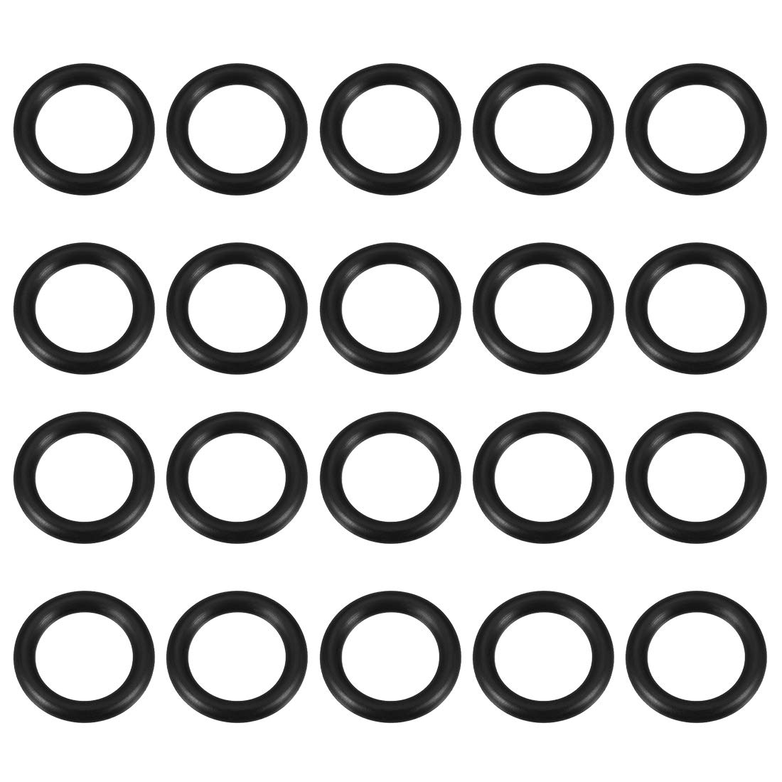 sourcing map Nitrile Rubber O-Rings 25mm OD 18mm ID 3.5mm Width, Metric Nitrile Rubber Sealing Gasket for Automotive Machine Plumbing, Pack of 20