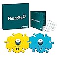FluentPet Tester Kit - Set of 2 Dog Talking Buttons & 1 Blue HexTile - Customizable Cat & Dog Training Buttons for Communication - Batteries Included - Pet Buttons Gift Set