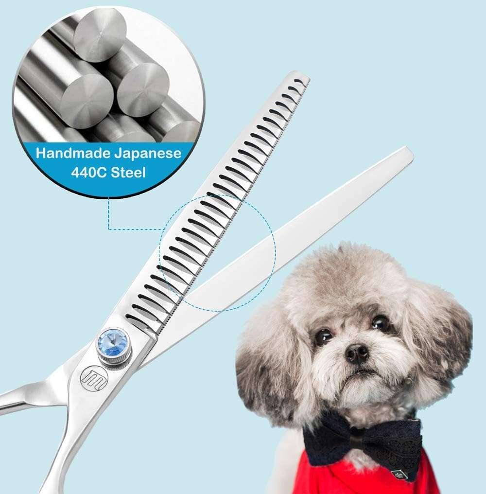 Dog Grooming Straight, Curved, Thinning/Blending/Chunking Scissors Kit, JP-440C Stainless Steel Pet Cat Hair Cutting/Trimming Shears - Image 5