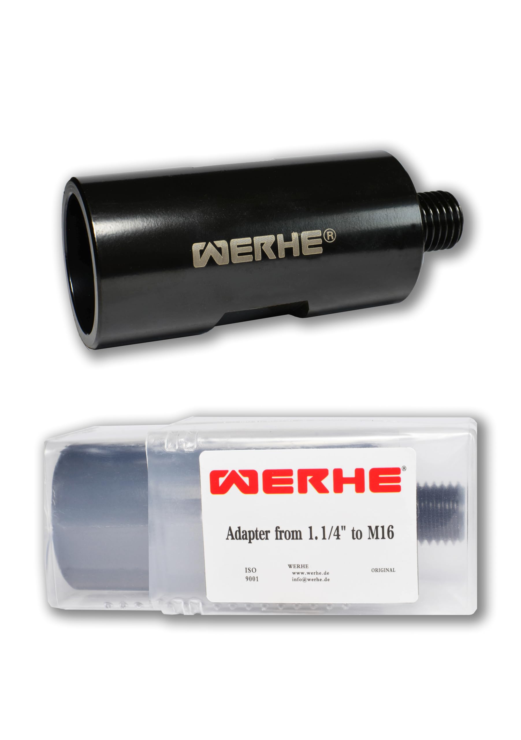 WERHE® Adapter 1 1/4" UNC auf M16 Muffe. Für Kernbohrgerät zu betonlochsägen, Kernbohrmaschine zu Dosenbohrer.