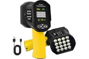 LED Flash Stroboscope Measuring 60-100000RPM,Handheld Stroboscope with 16 LED Adjustable Lamp Beads for Equipment/Gear Fault 