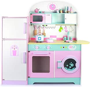 yoptote Cocina Infantil Madera Grande Juguete de Cocina con Accesorios