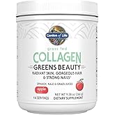 Garden of Life Grass Fed Collagen Greens Beauty Powder - Apple, 14 Servings, Collagen Powder for Women Skin Hair Nails Joints