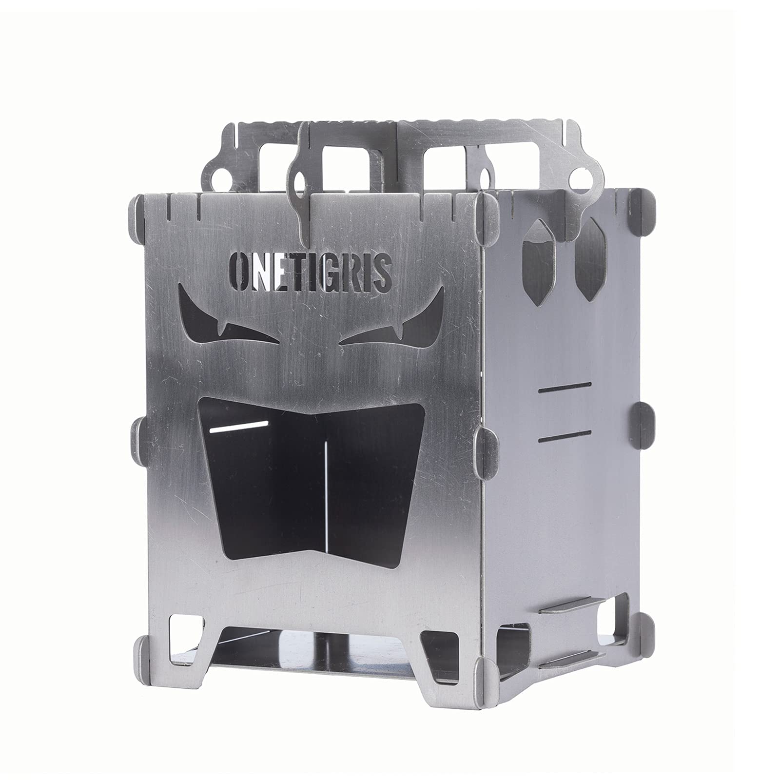 OneTigris ROCUBOID Titanium Wood Stove EVIL EYES Version, Weighs 400g
