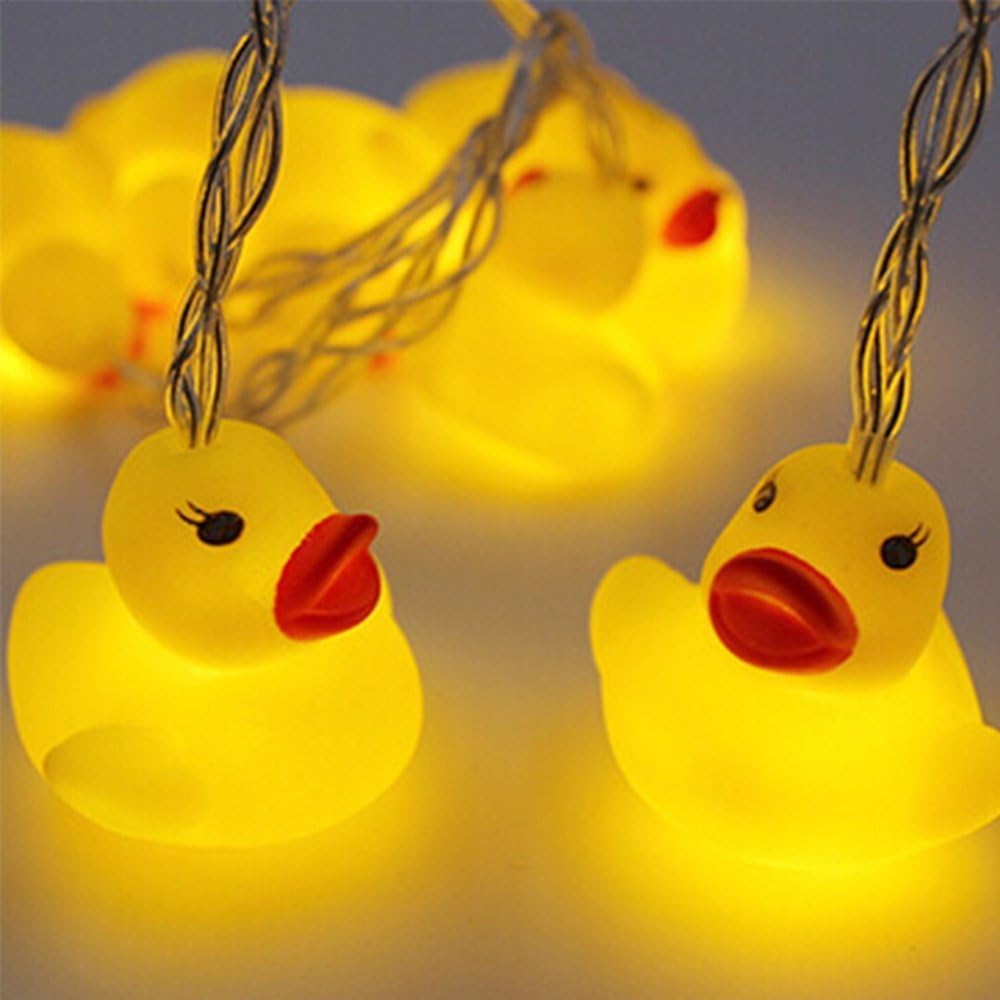 YQ-BEST 1.5 Meter Battery Powered Cute Animal Duck Shape 10 Led Fairy Lights String Lights for Halloween Christmas Thanksgiving Home Party Children Kids Bedroom Decoration