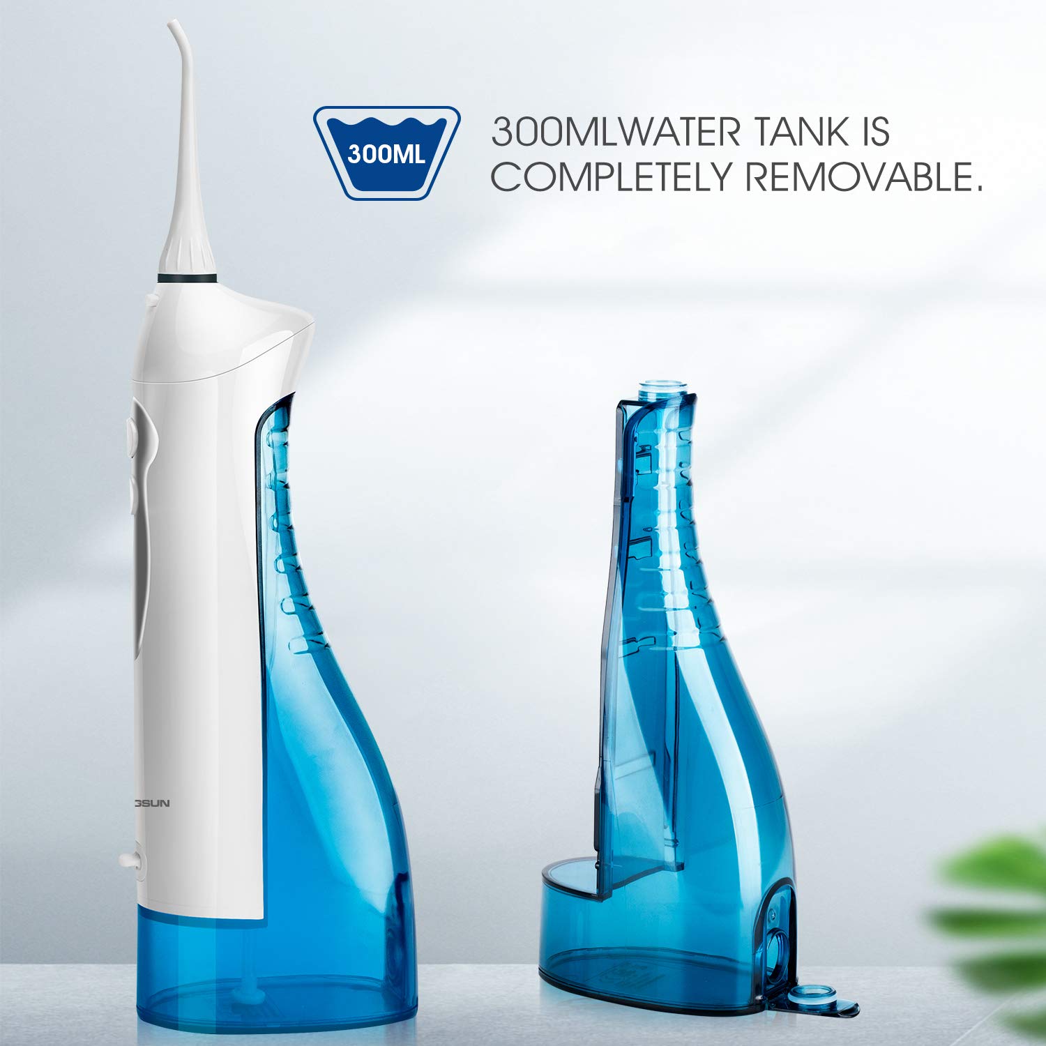 Hangsun Water Flosser Professional Cordless Rechargeable Dental Oral Irrigator Ultra Water Jet for Teeth Braces Care with 4 Jet Tips 3 Modes IPX7 Waterproof 300ML Water Tank for Travel and Home Use: Beauty