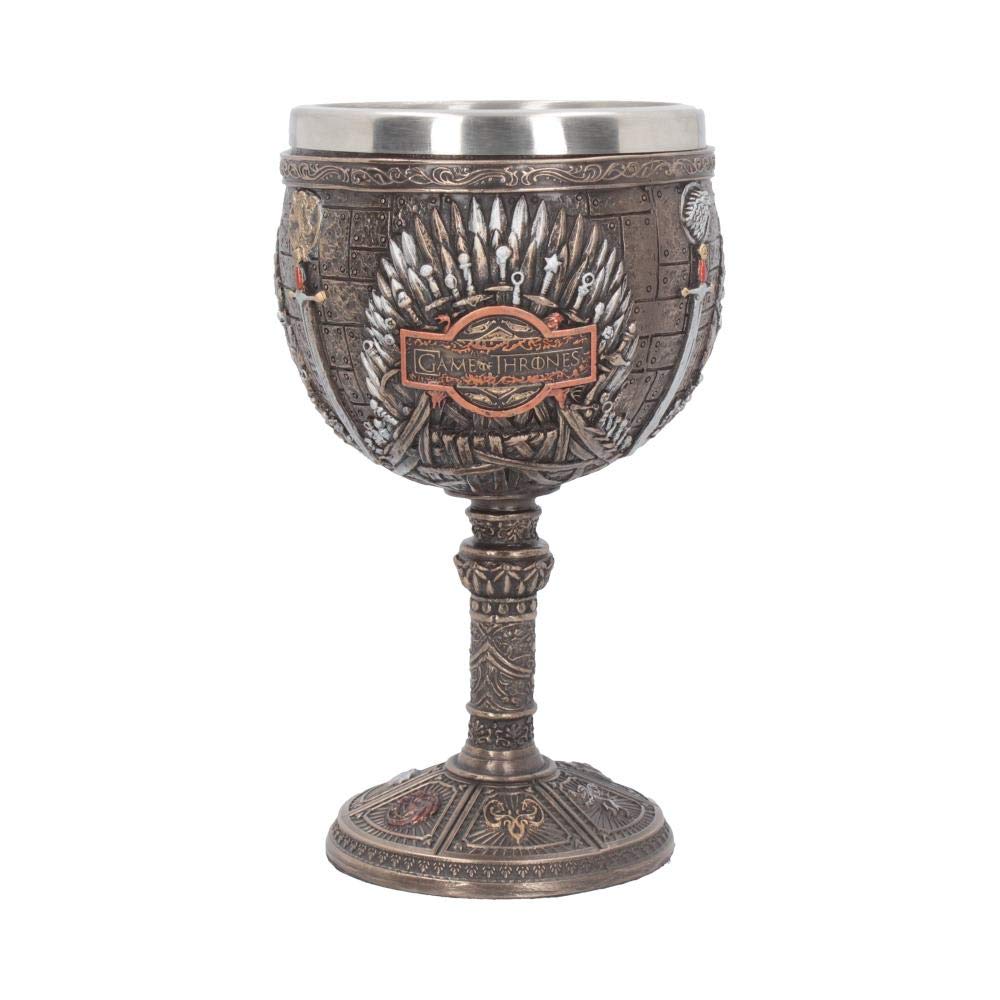 Nemesis Now Game Iron Throne Chalice Goblet 17cm, Bronze