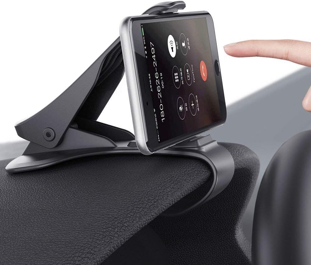 KolorFish Anti Skid Dashboard Car Mobile Holder Cradle Stand for Cell Phones up to 6.5 inches (Black) - Updated 2019